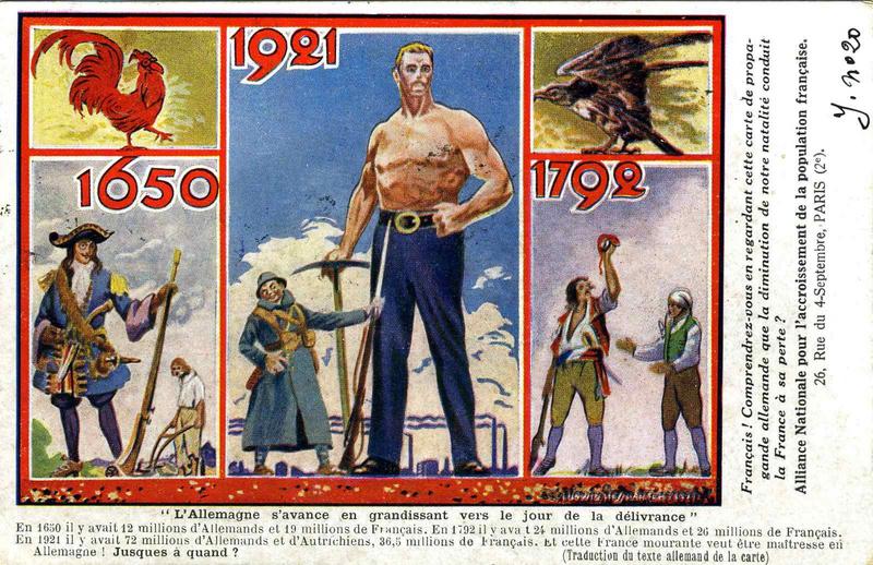 'L'Allemagne s'avance en grandissant vers le jour de la délivrance ' (titre inscrit)