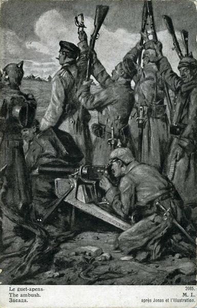 Le guet-apens. / The ambush (titre inscrit, anglais)