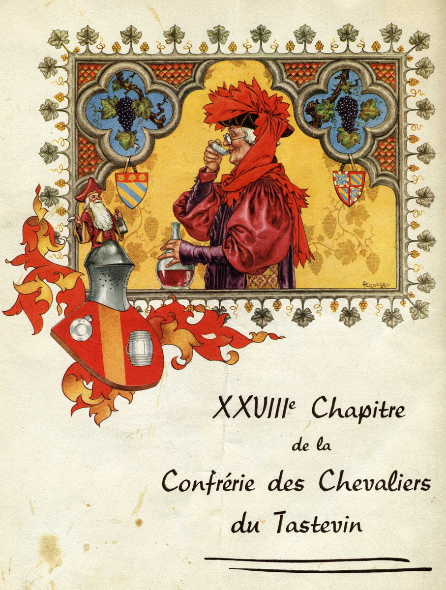 XXVIIIe Chapitre / de la / Confrérie des Chevaliers / du Tastevin (titre inscrit)