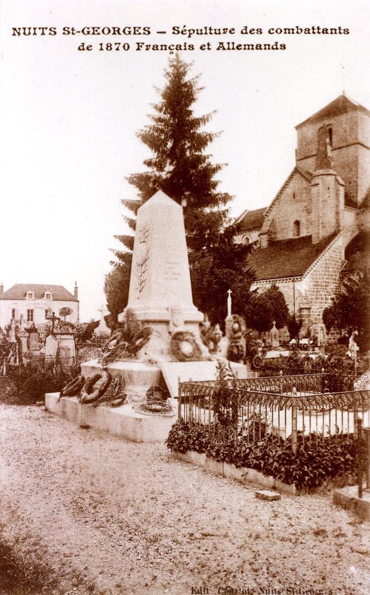 NUITS St-GEORGES - Sépulture des combattants / de 1870 Français et Allemands (titre inscrit)