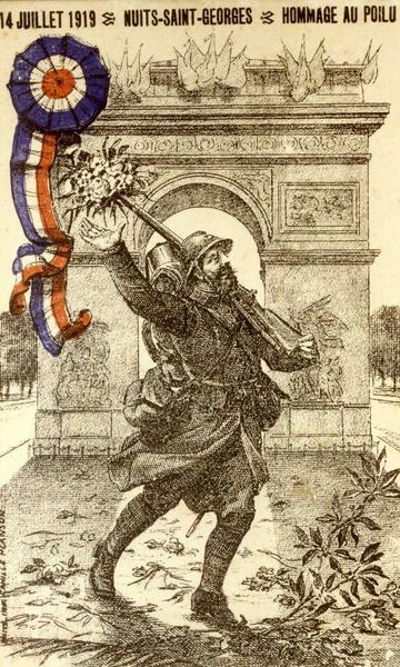 14 JUILLET 1919 - NUITS-SAINT-GEORGES - HOMMAGE AU POILU (titre inscrit)