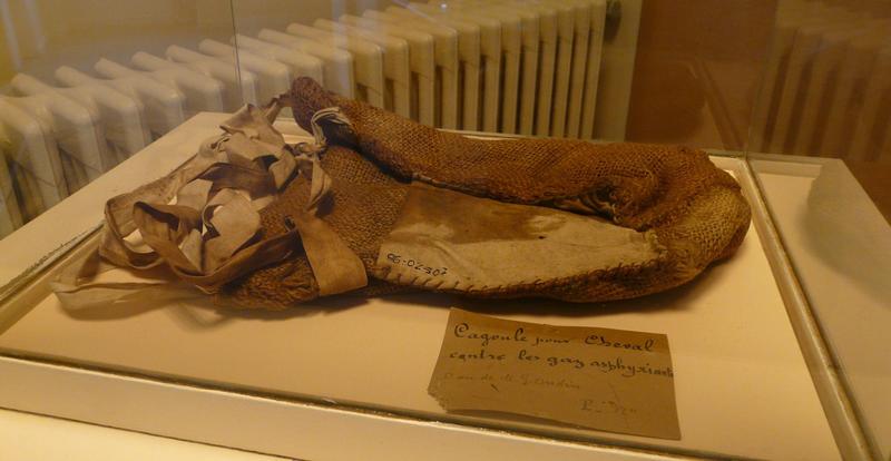 Cagoule pour cheval contre les gaz asphyxiants (titre d'usage)
