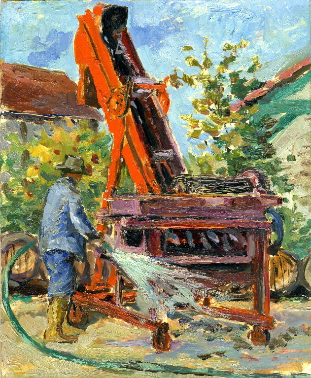 Automne cuverie, lavage de l'élévateur (titre inscrit, au verso)