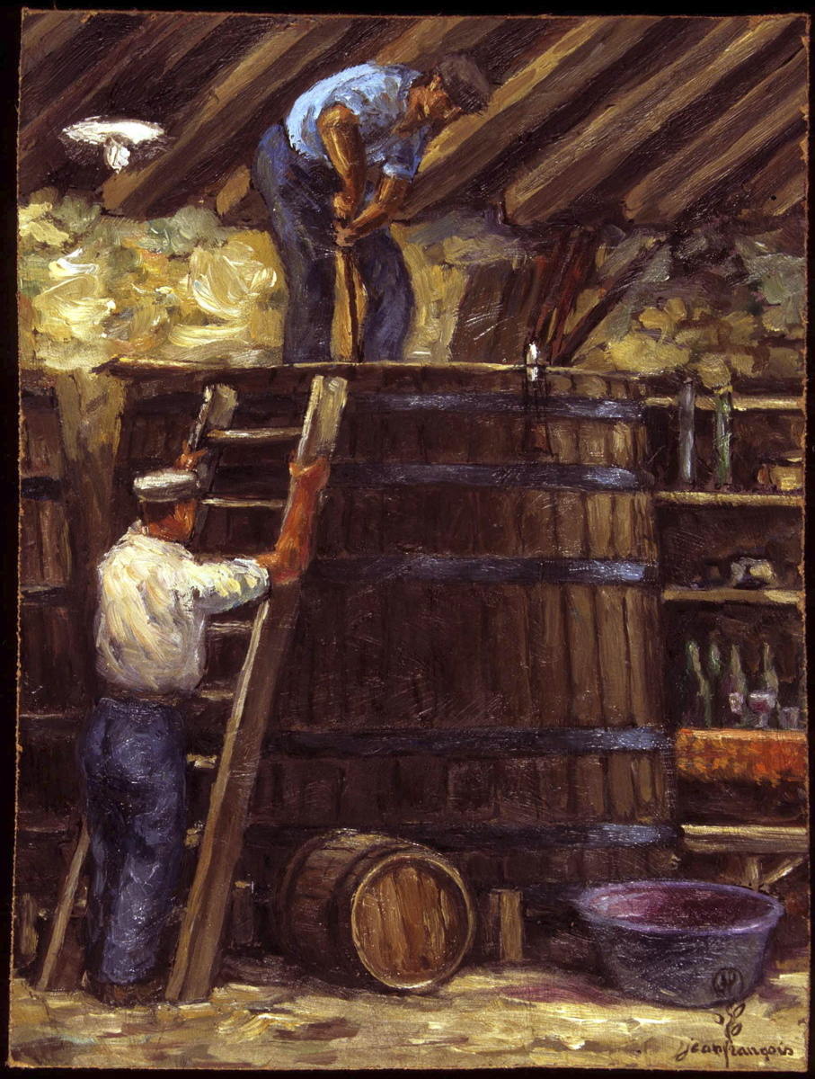 Pigeage à Chambolle-Musigny (titre inscrit, au verso)