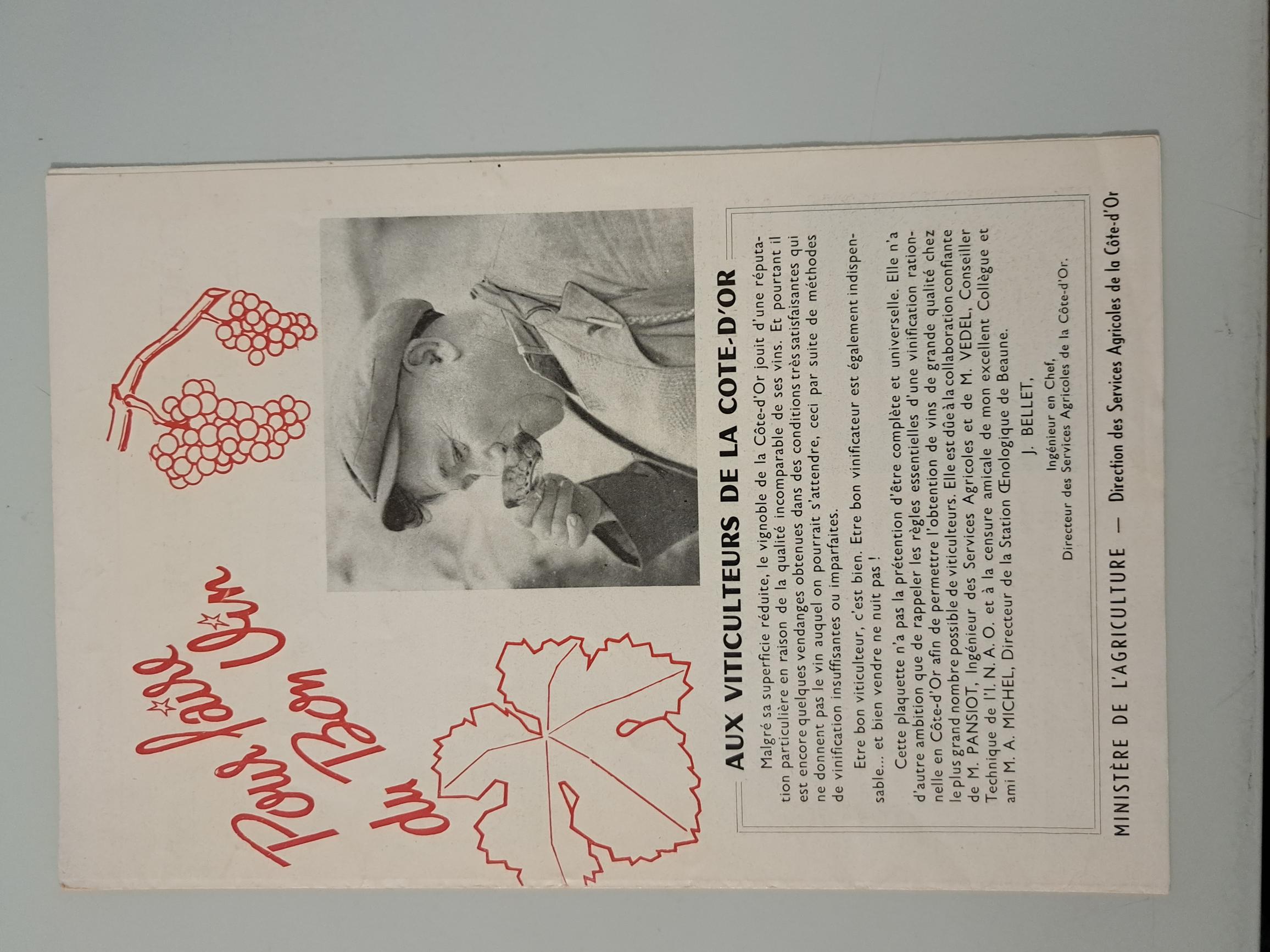 Pour faire / du Bon Vin (titre inscrit)