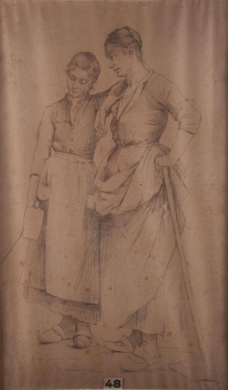 Berger joueur de vielle : Groupe de femmes