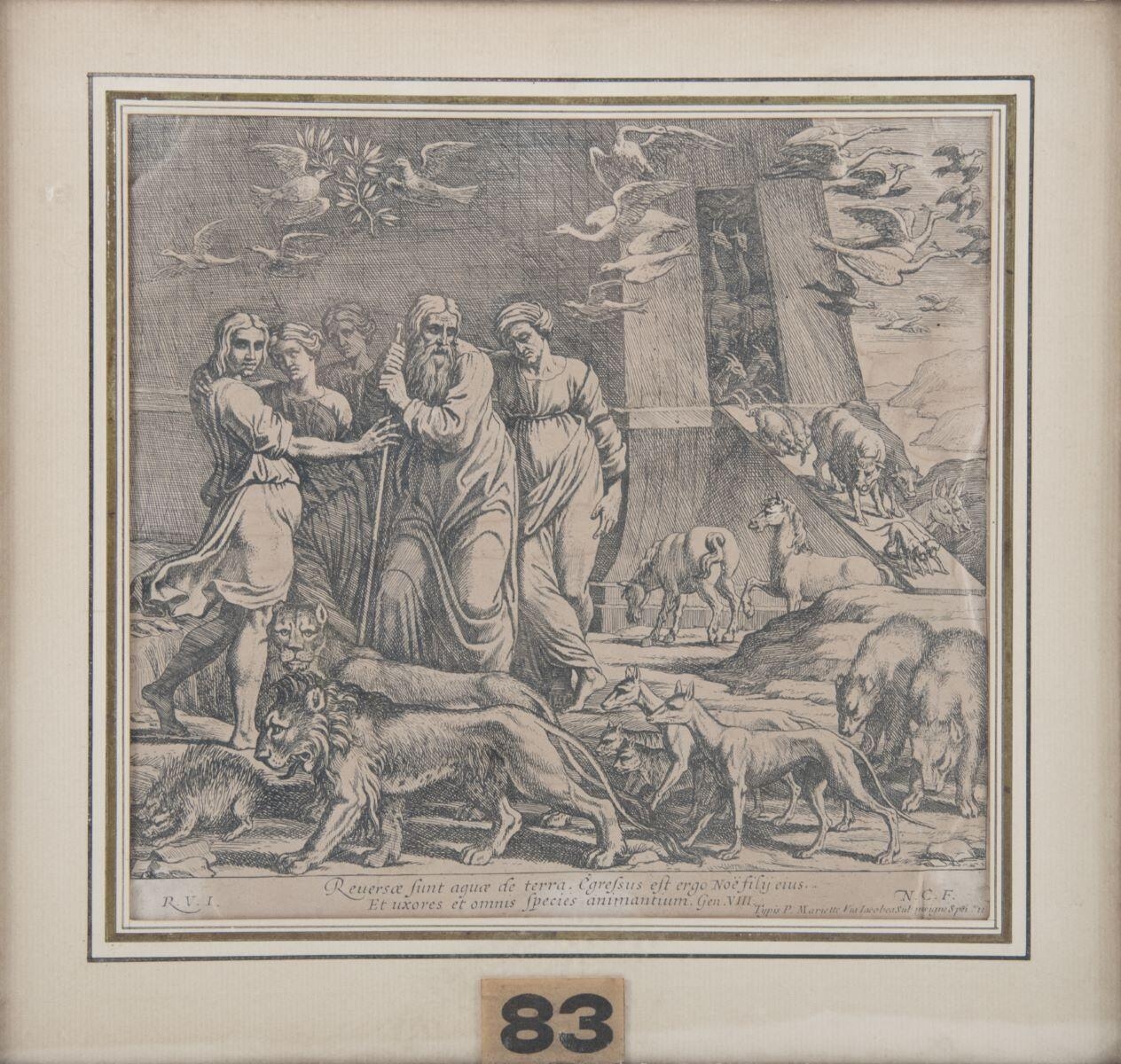 Après le déluge, la sortie de l'arche de Noé (titre factice)