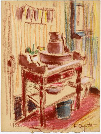 Table de toilette à Rouvrat