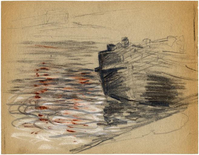 Avant d'une péniche