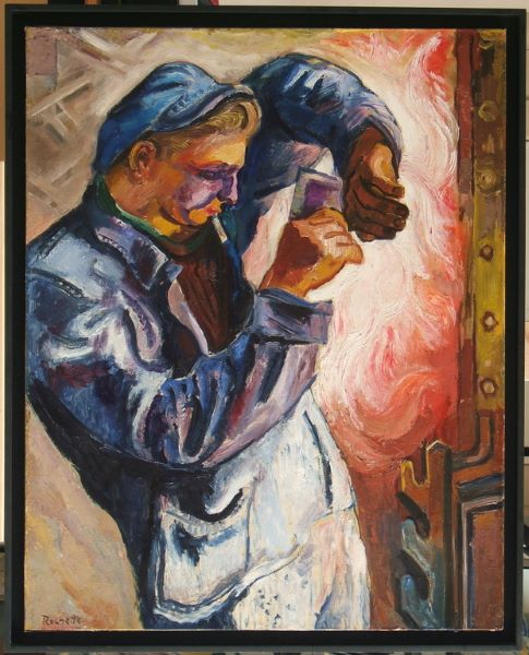 Examen de la température d'un four