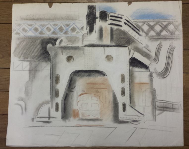 Four électrique. Aciéries du Breuil (titre factice)