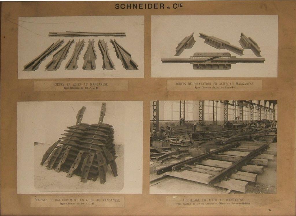 Pièces de chemins de fer en acier au manganèse