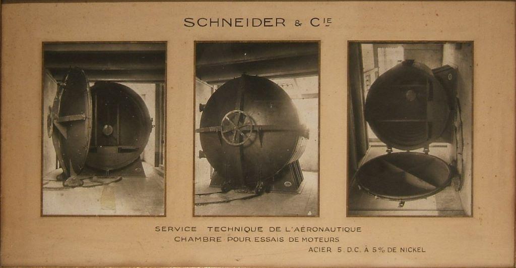 Vue du service technique de l'aéronautique : chambre pour essais de moteurs