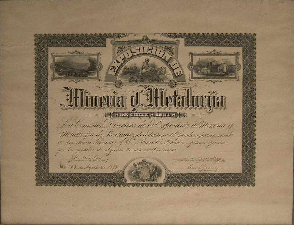 Exposicion de Mineria & Metallurgia de Chile (titre inscrit, espagnol)