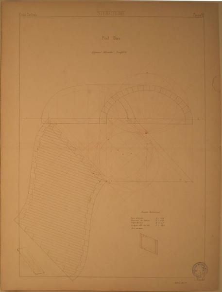 Stéréotomie : pont biais