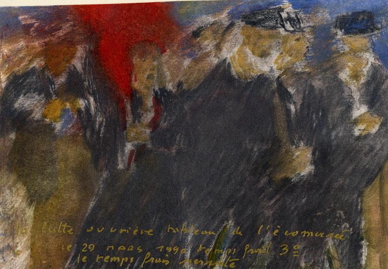 La lutte ouvrière, tableau de l'écomusée