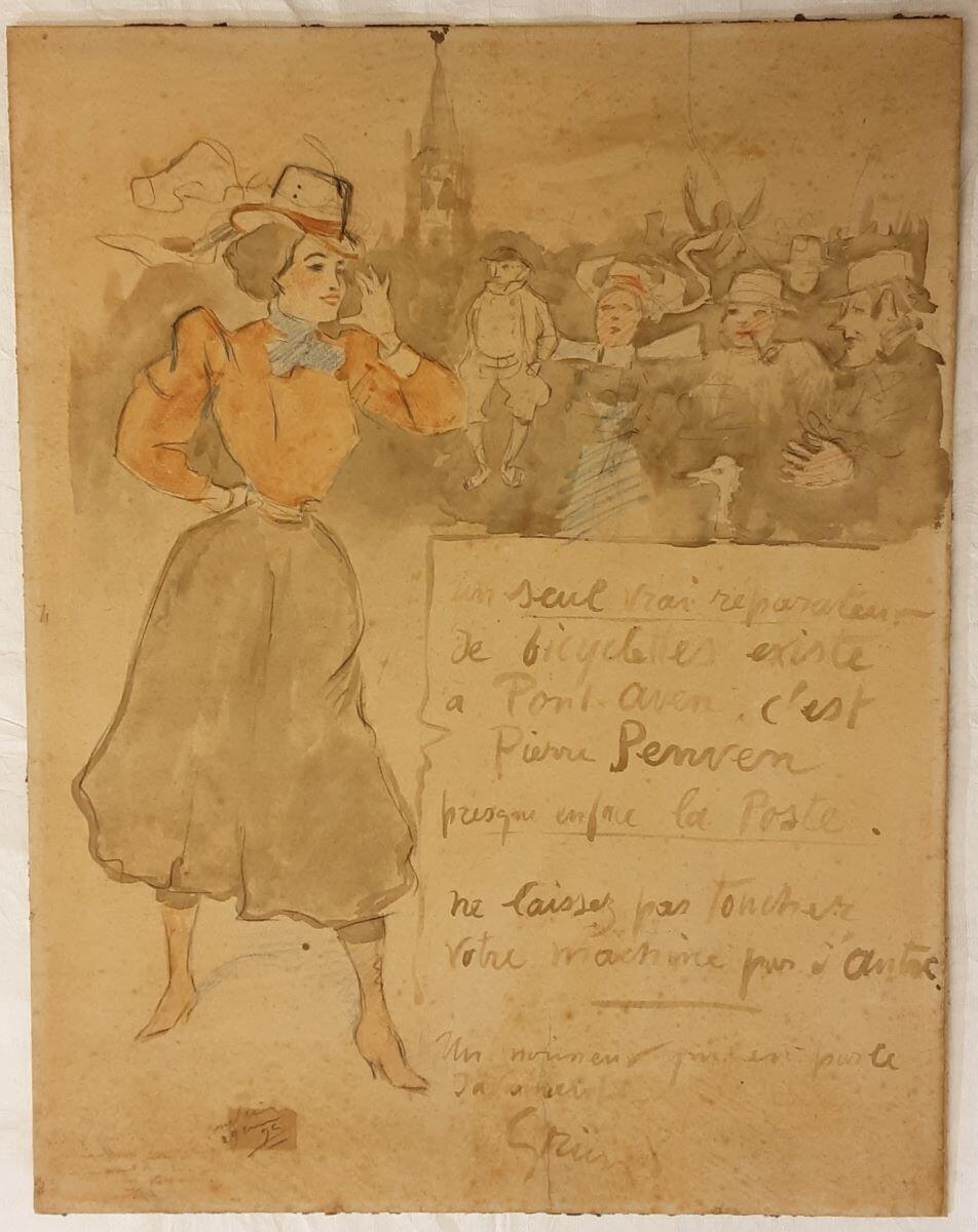 Projet d'affiche de promotion pour le réparateur de bicyclette Pierre Penven