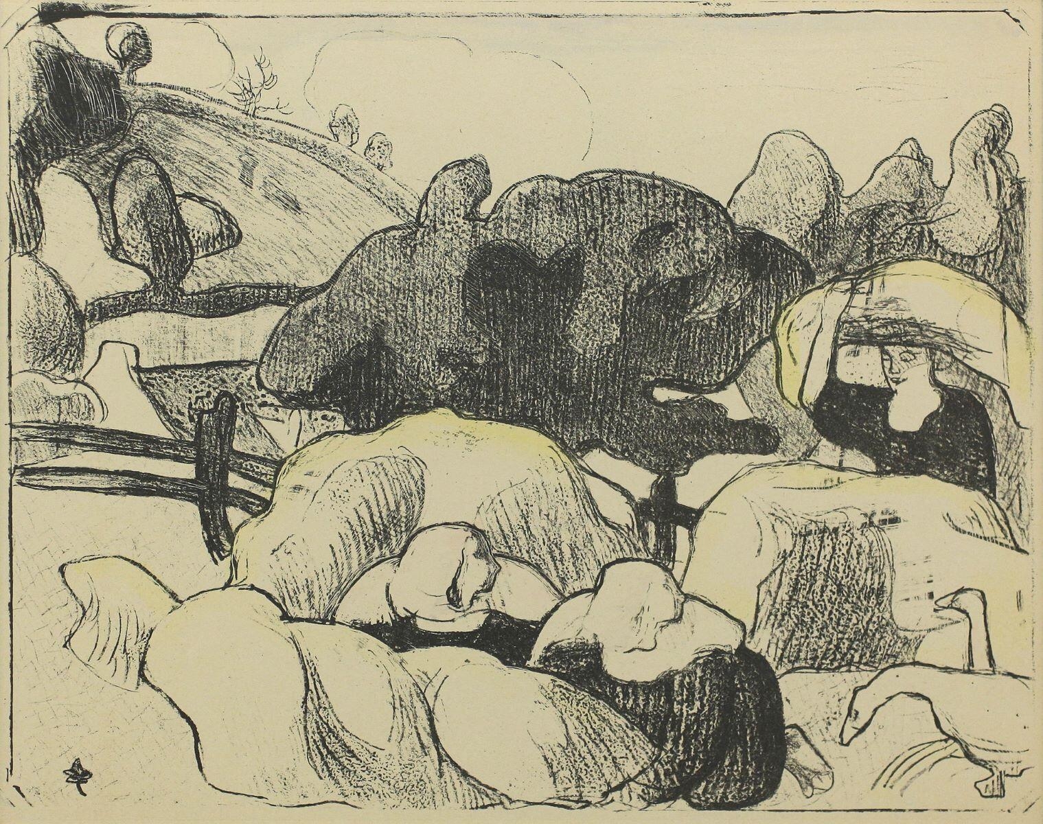 Bretonnes faisant les foins