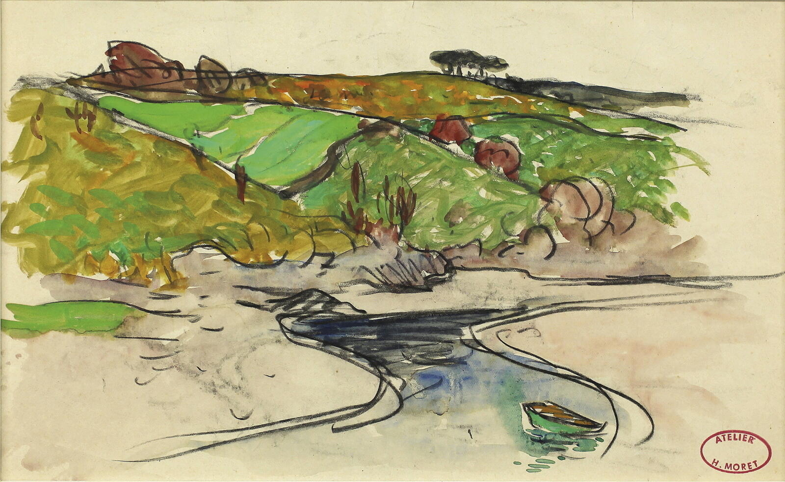 Barque sur une rivière bretonne