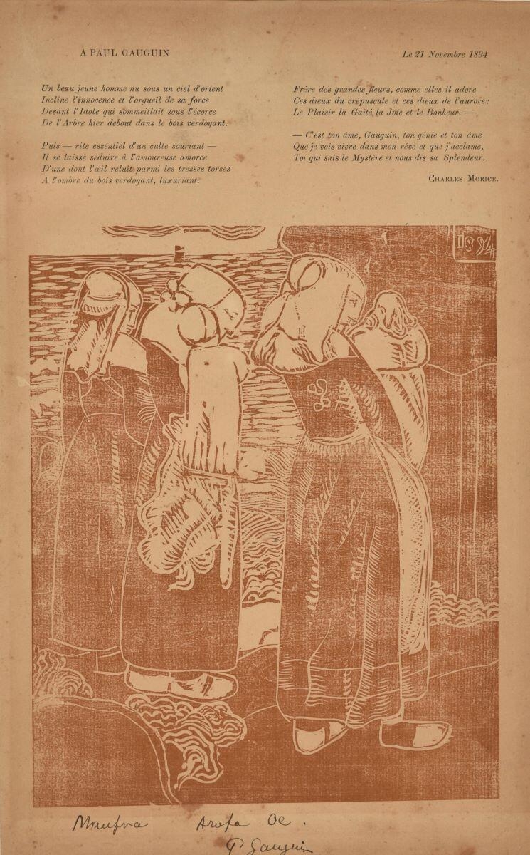 Trois Bretonnes avec enfants
