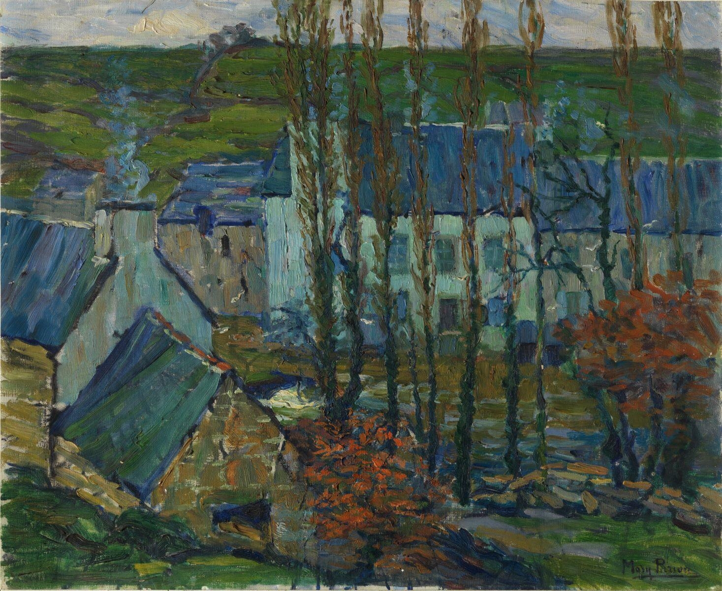 Paysage de Pont-Aven, impression d'hiver ; Les Peupliers du vieux moulin, Pont-Aven (titre ancien)