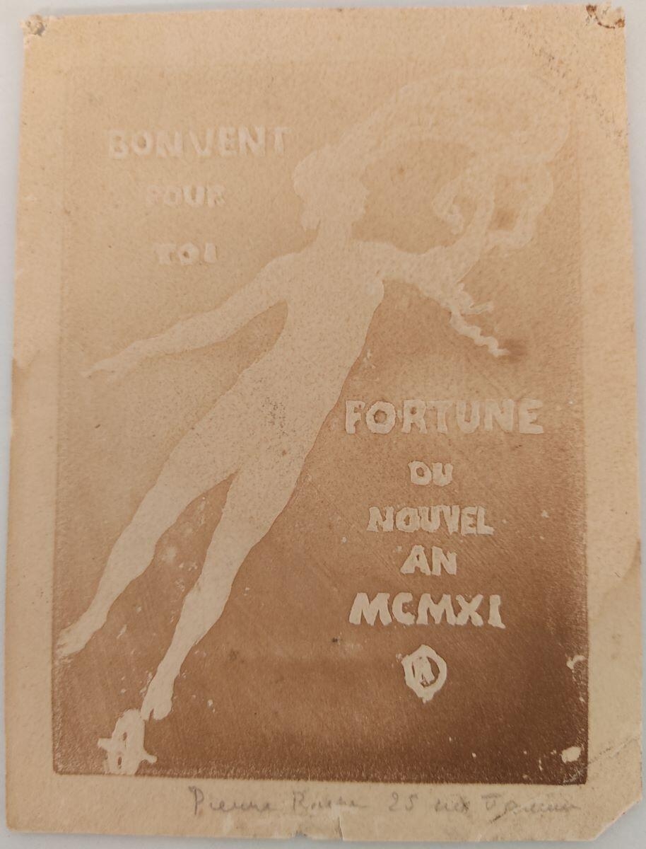 Bon vent pour toi Fortune du Nouvel An MCMXI (titre inscrit)