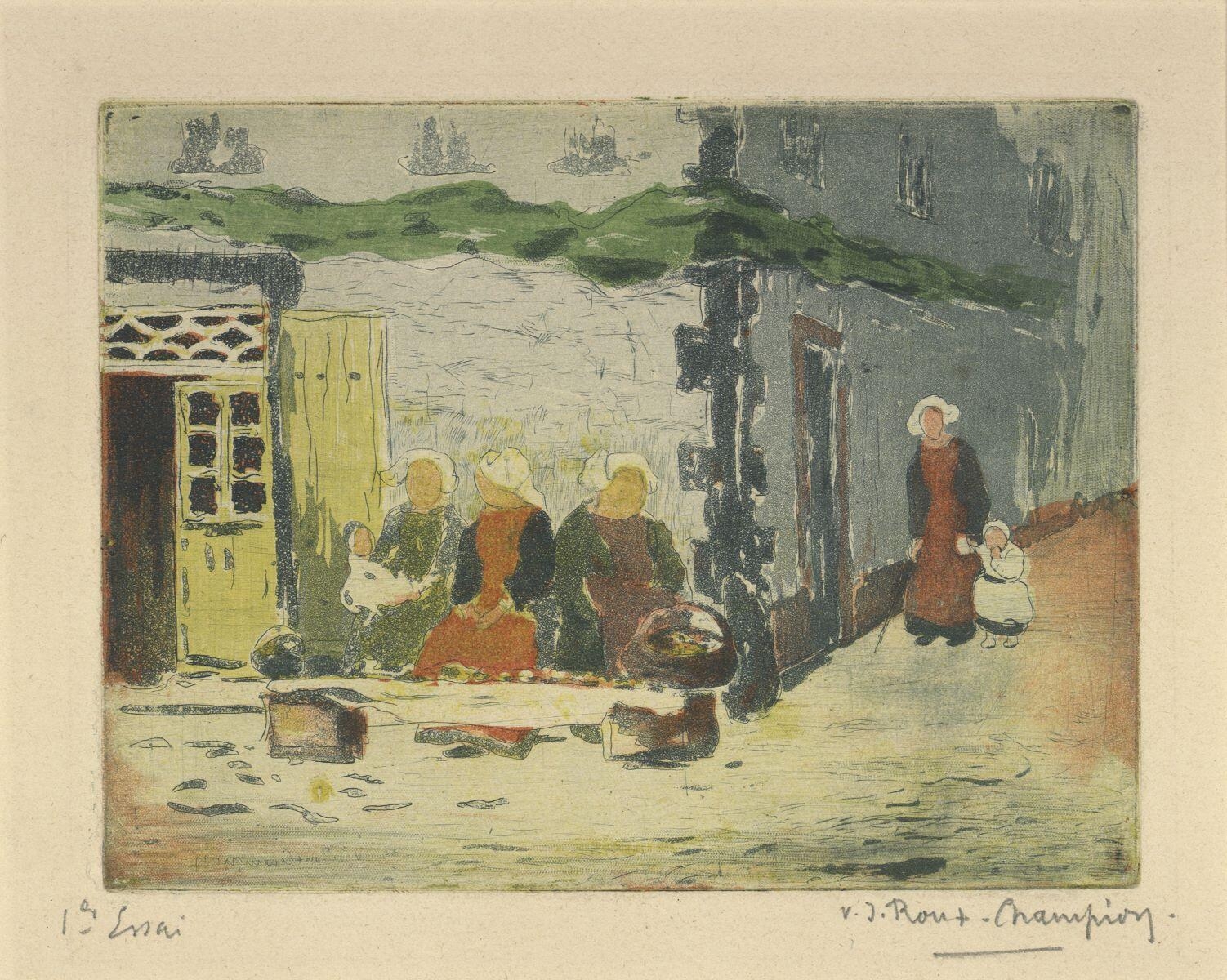 Marchande de berlingots en Bretagne