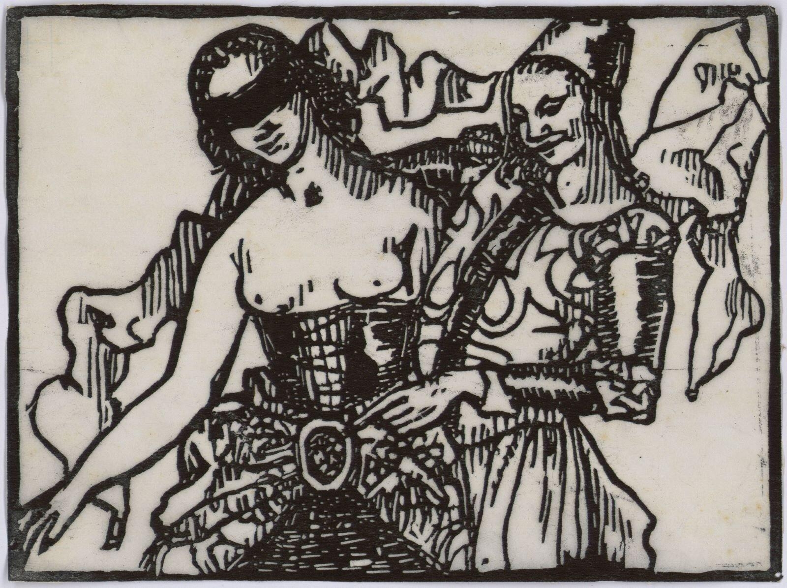 Femme aux yeux bandés