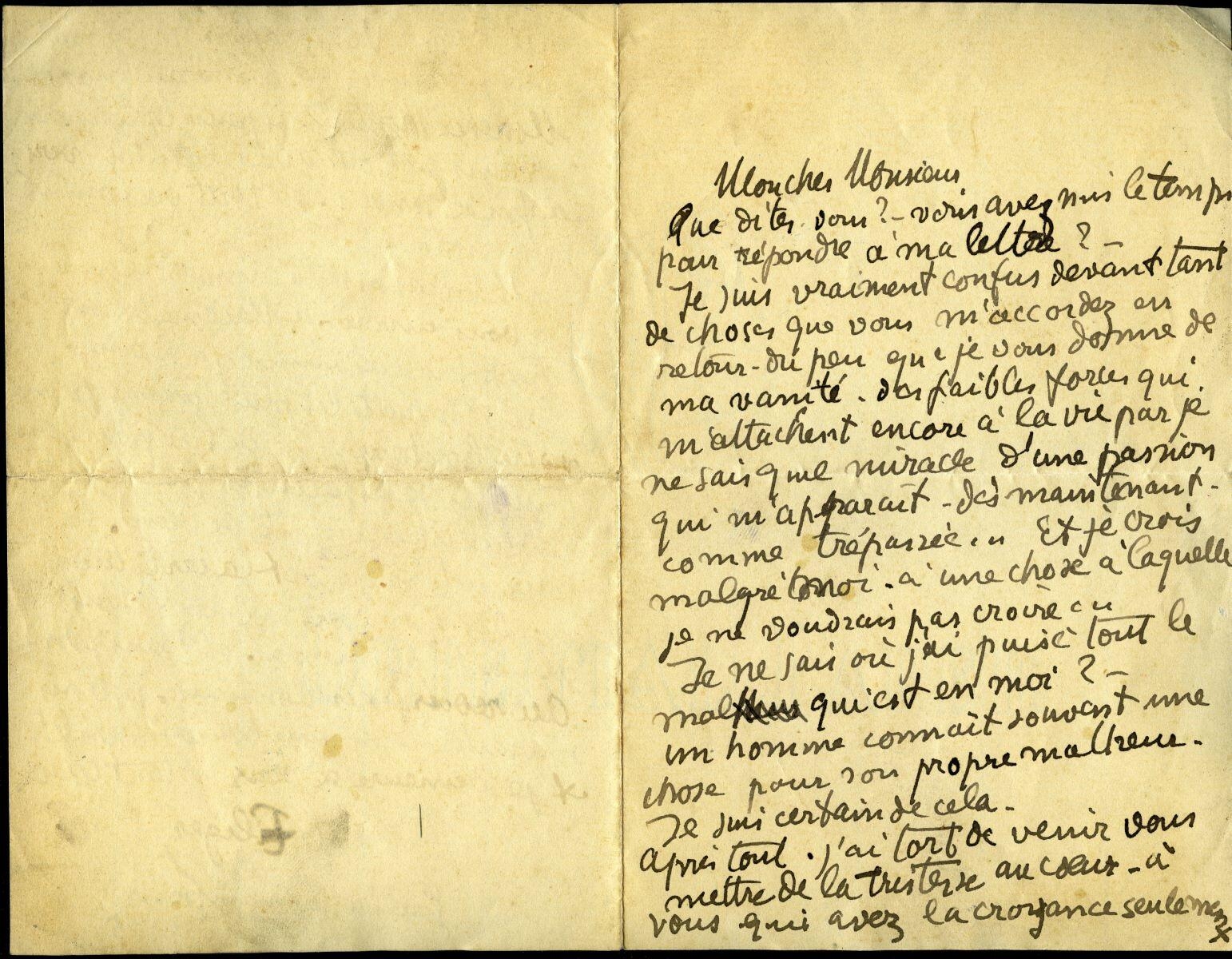 Lettre de Charles Filiger à Antoine de La Rochefoucauld