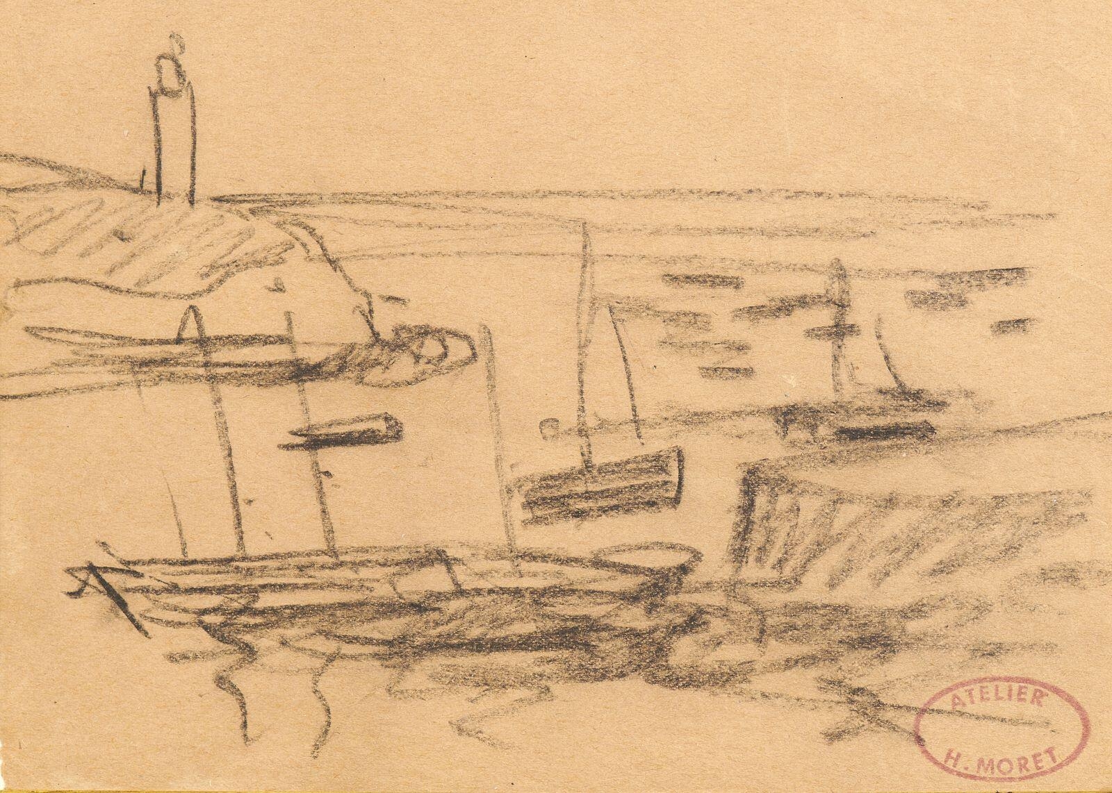 Bateau échoué au port de Doëlan