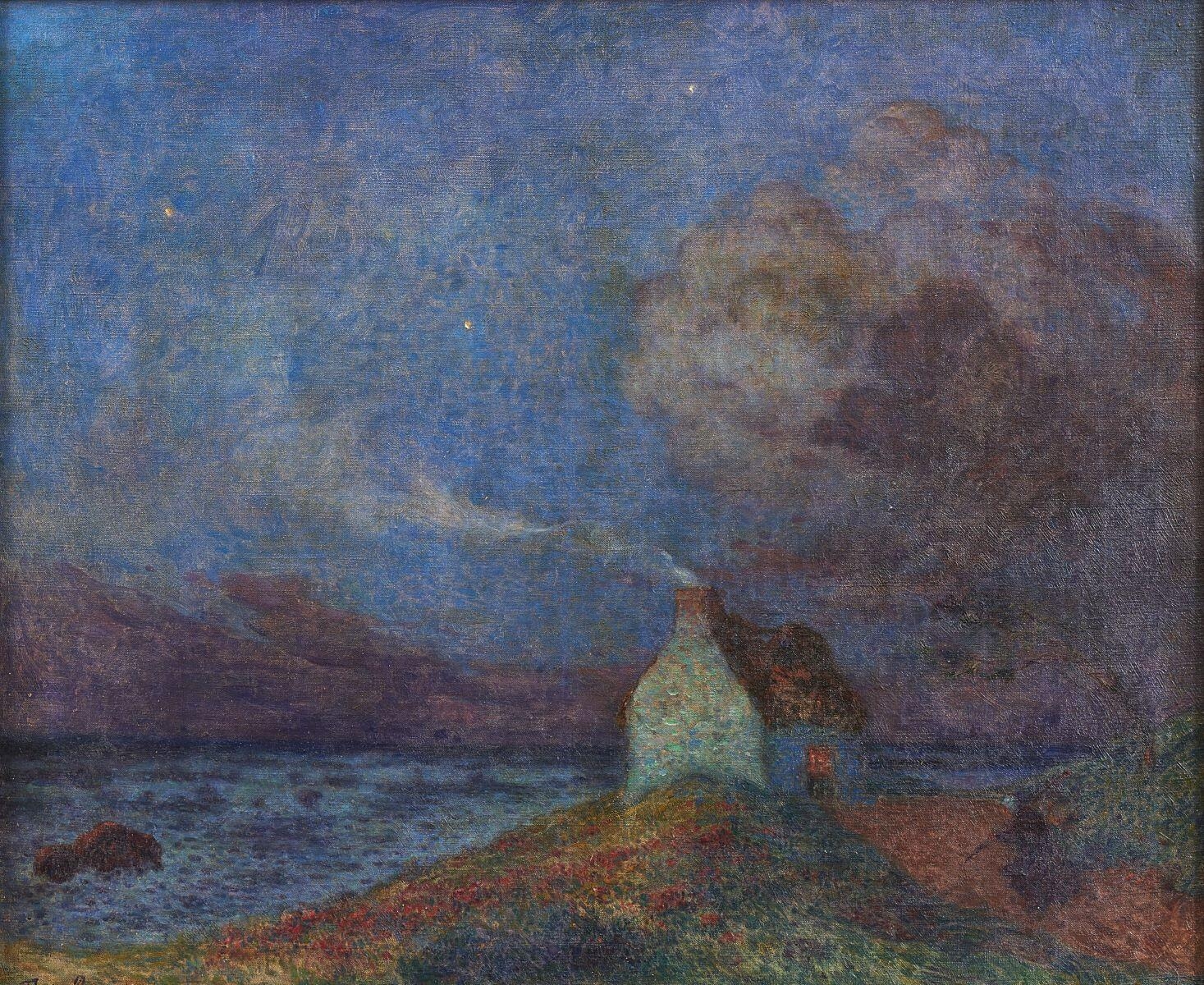 Bord de mer breton, la nuit