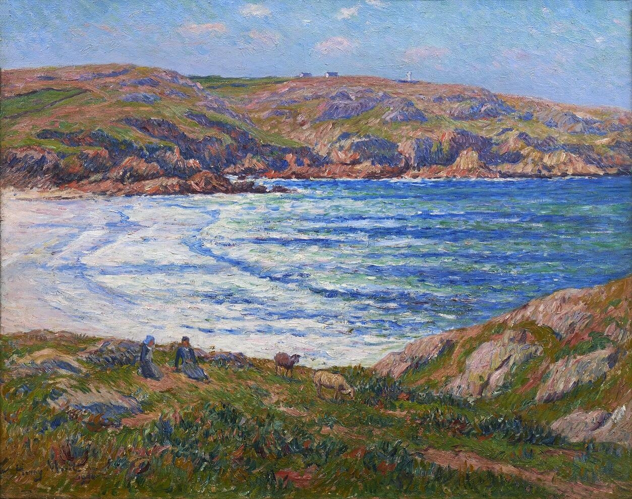 La Pointe du Raz ou Gardeuses de moutons au-dessus de la plage