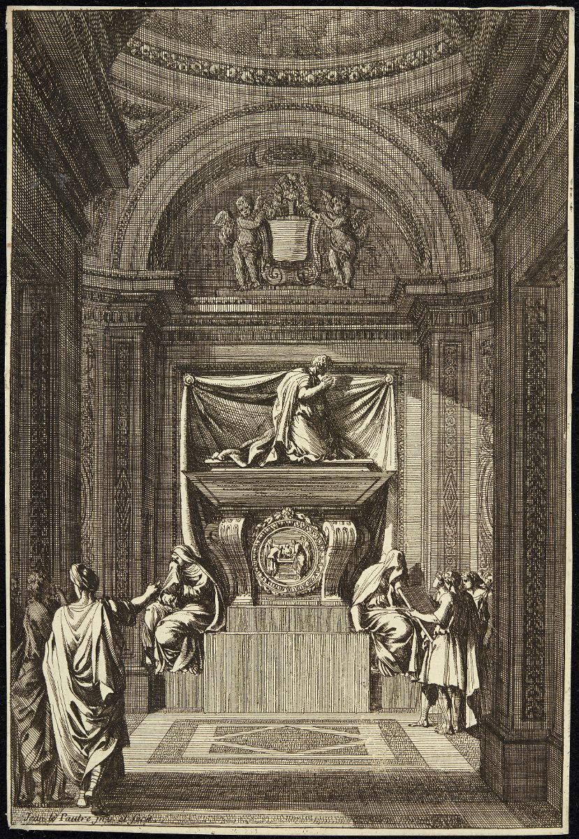 Livre de cartouches et mausolées (03) : Mausolée dans une chapelle