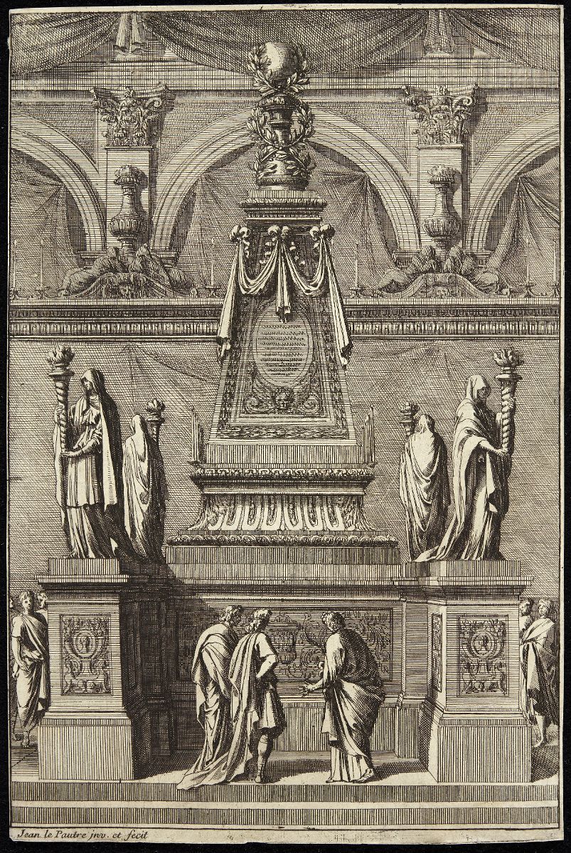 Livre de cartouches et mausolées (06) : Mausolée surmonté d'une pyramide