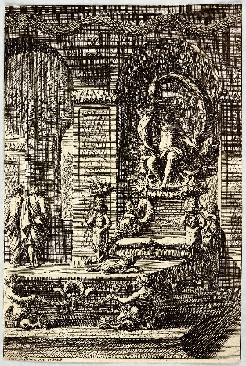 Livre de lits à la romaine (06) : Lit surmonté d'une statue de Vénus