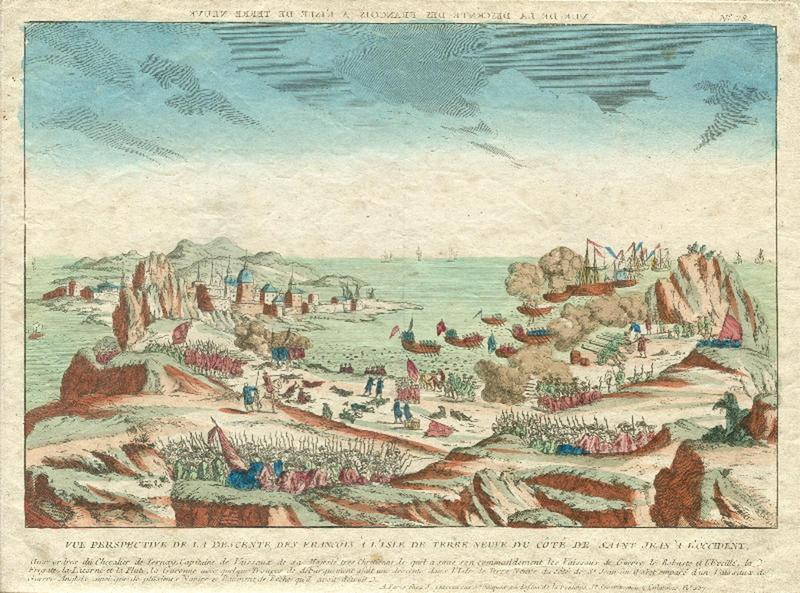 Vue de la descente des Français à l'Isle de Terre-Neuve