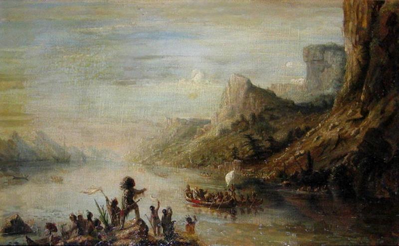 Jacques Cartier remontant le Saint-Laurent