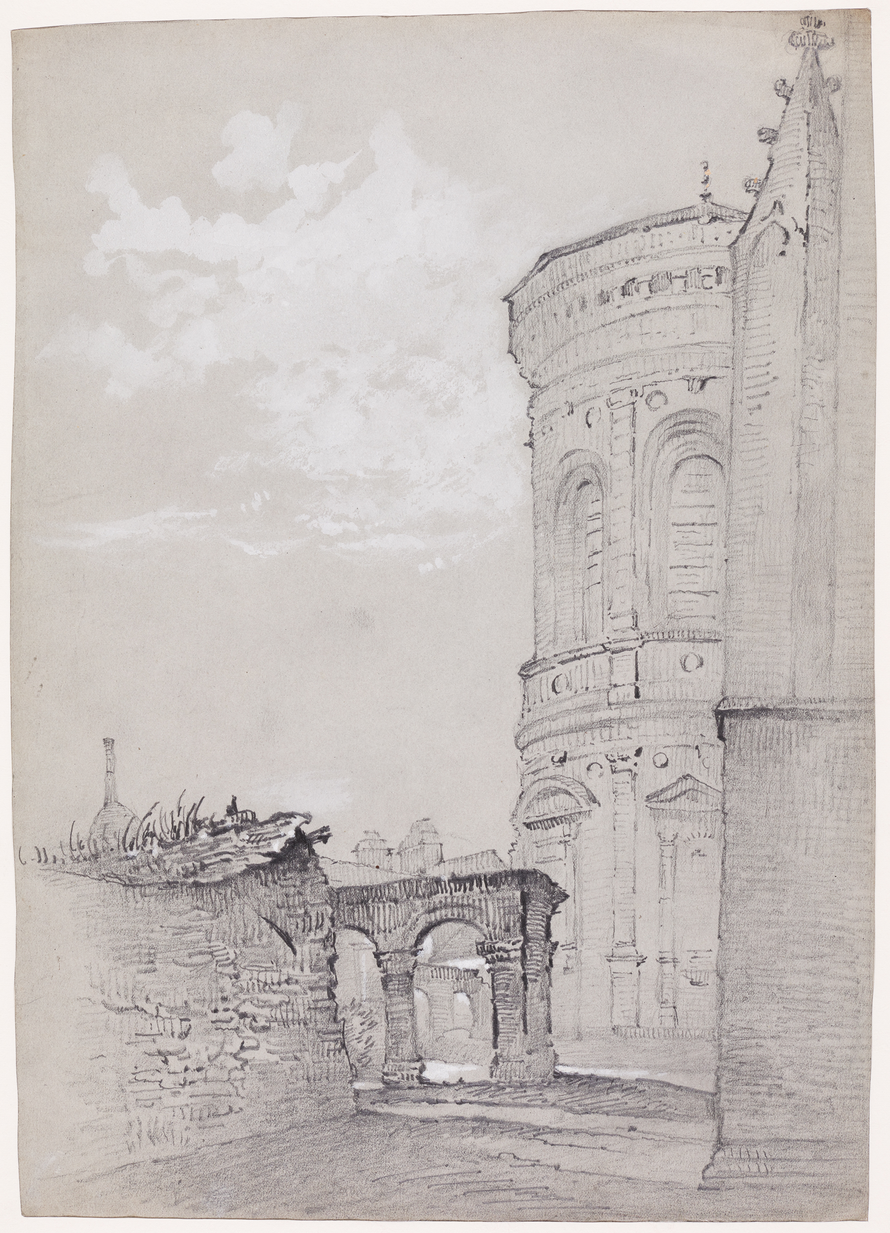 Façade ouest de la chapelle du Saint-Sacrement