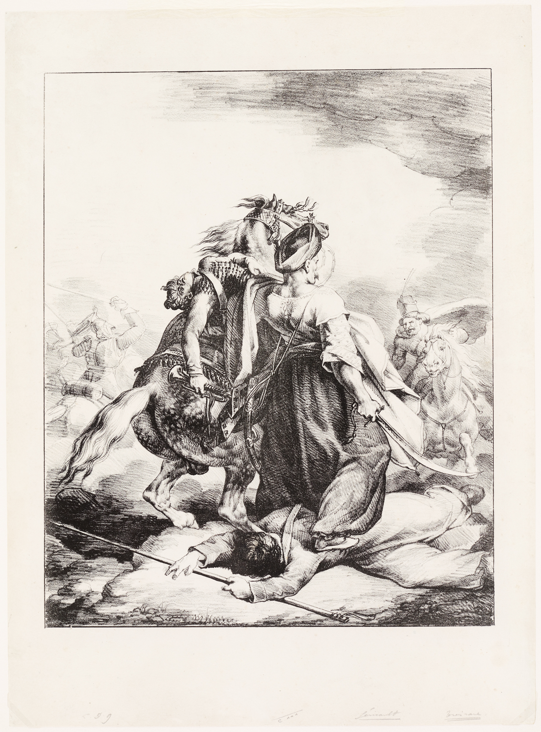 Mameluk défendant un trompette blessé