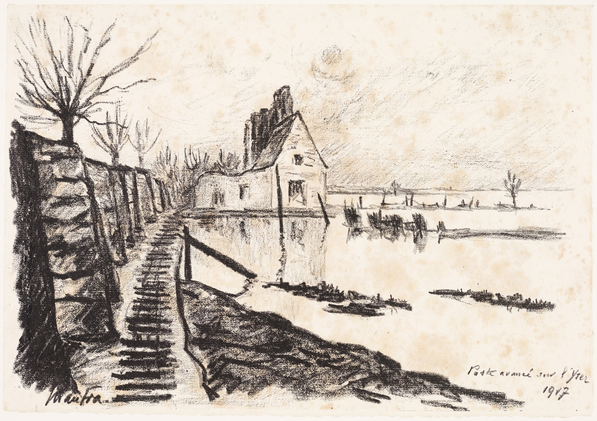 Poste avancé sur l'Yser