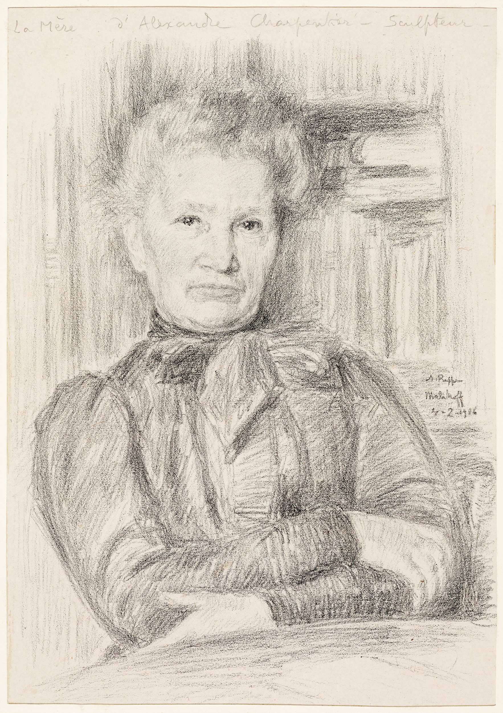 La mère d'Alexandre Charpentier, sculpteur