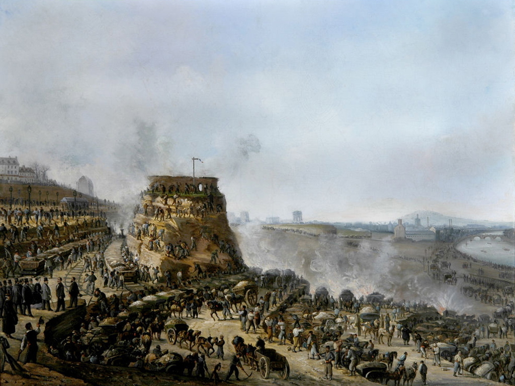 Inauguration par Napoléon III des travaux de la construction de la terrasse de Chaillot - Paris