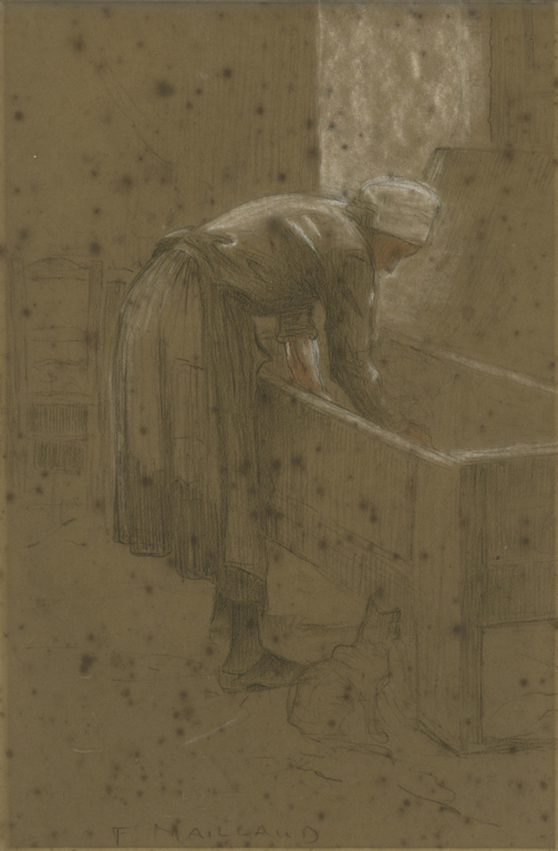 Femme de Verneuil faisant son pain (titre factice)