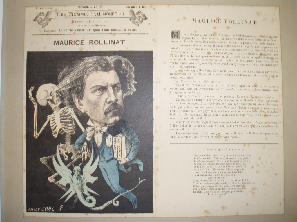 Maurice Rollinat Les hommes  d’Aujourd’hui n° 303