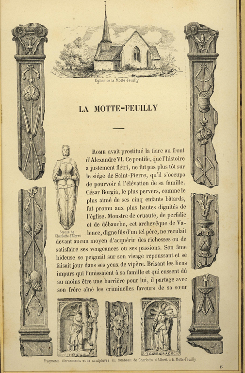 Textes et gravures des “esquisses pittoresques de l’Indre”. La Motte-Feuilly