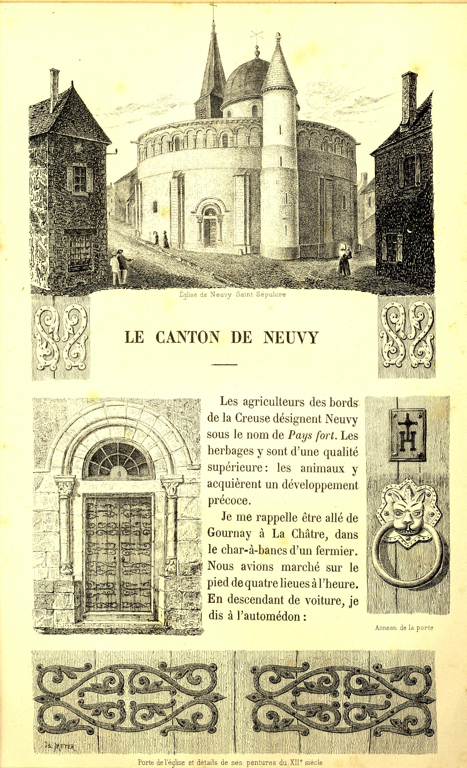 Textes et gravures des “esquisses pittoresques de l’Indre”. Le canton de Neuvy