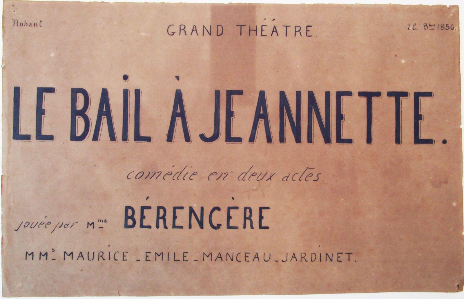 Le bail à Jeannette