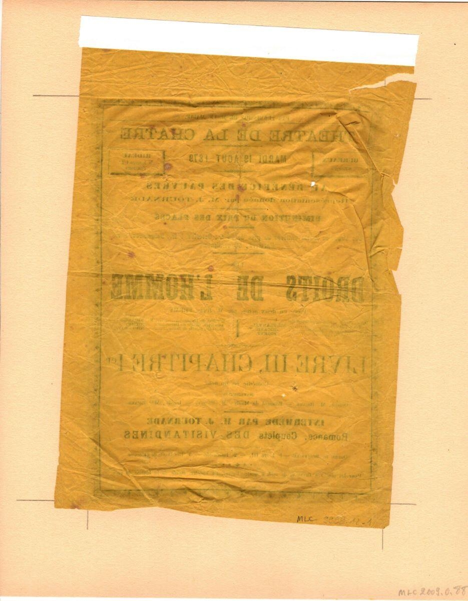 Affiche du théâtre de La Châtre