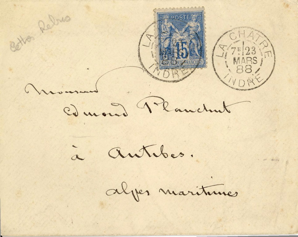 Enveloppe adressée à PLAUCHUT