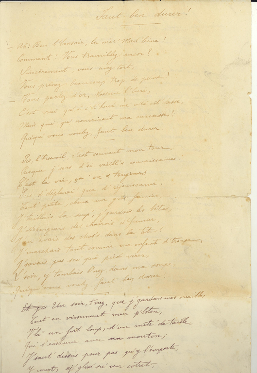 “Faut ben durer !”